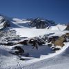 Слева вершина Hinterer (3440m), c подъемником "Пиц-пано