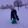 утро в Шерегеше. идем вспахивать пухляг)))