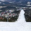 Вид с горы,  SkiWay "Рыжая" гондольная трасса