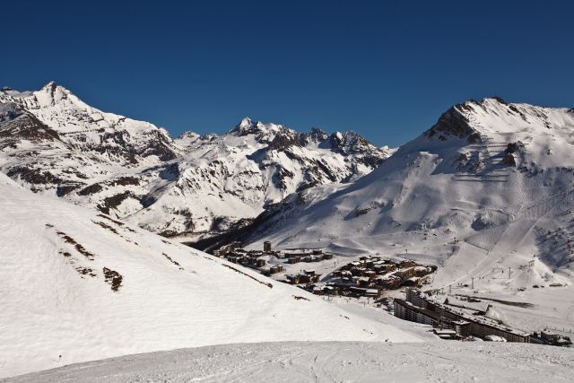 Вид на Tignes