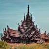 Деревянный храм в Паттае (Таиланд). Построен без единого гвоздя
