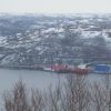 Мишуково.Мурманск через залив.