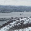 Мишуково.Мурманск через залив.