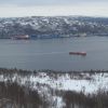 Мишуково.Мурманск через залив.