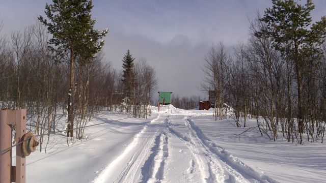 Верхняя станция подъёмника.